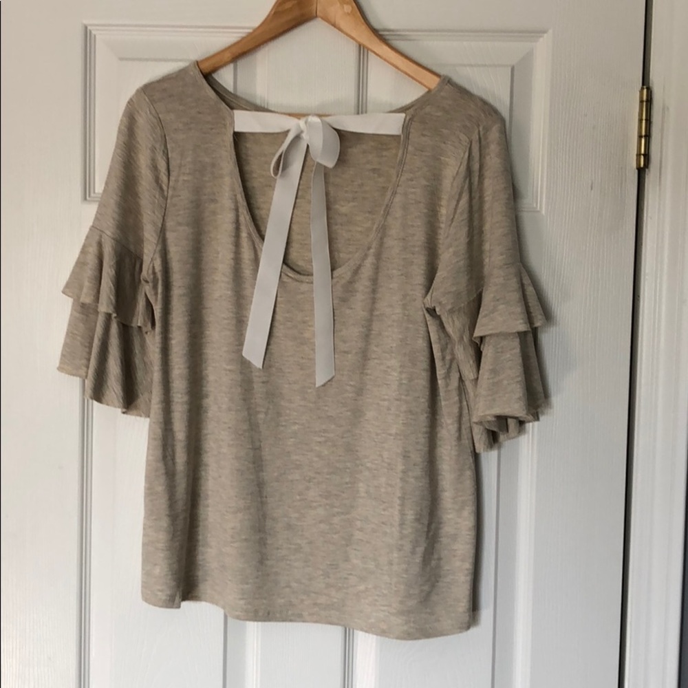 Beige casual dressy shirt